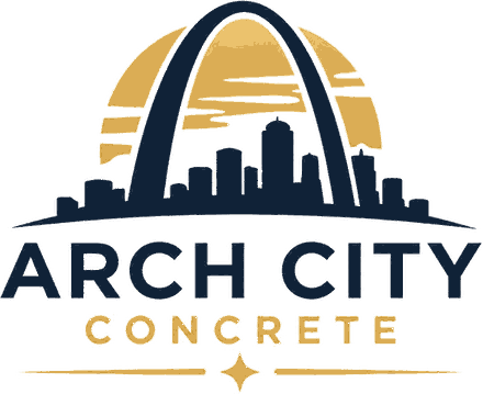 Arch City Concrete logo — Gateway Arch over the St. Louis skyline